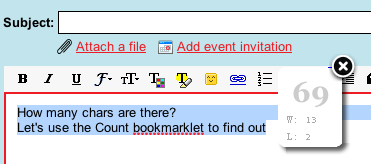 Count Bookmarklet